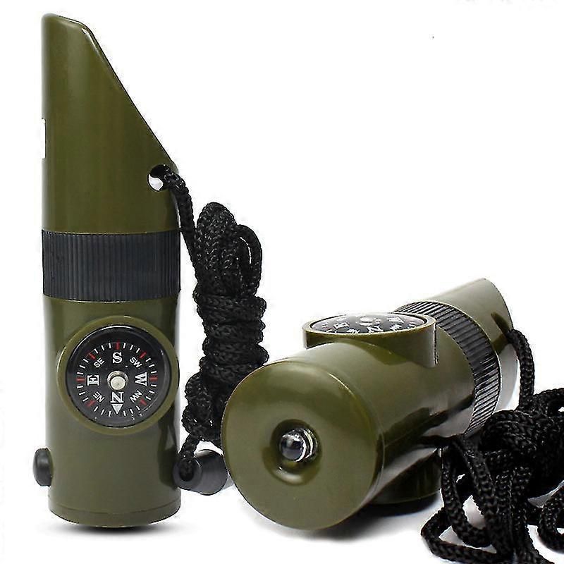 Portable Camping Survival Kit with Compass & Whistle - Multi-Tool Emergency Set