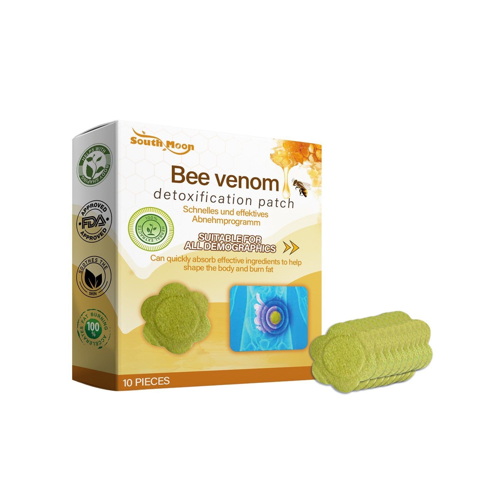 Bee Venom Body Shaping Patch for Slimming and Toning, Firming Light Body Shape, Skin Care ,10pieces
