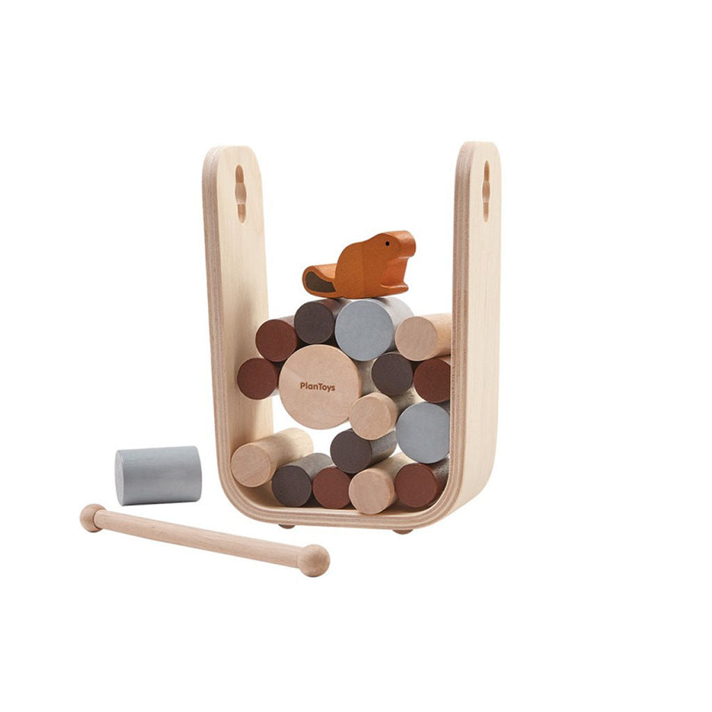 PlanToys Timber Tumble — Wooden Strategy Game