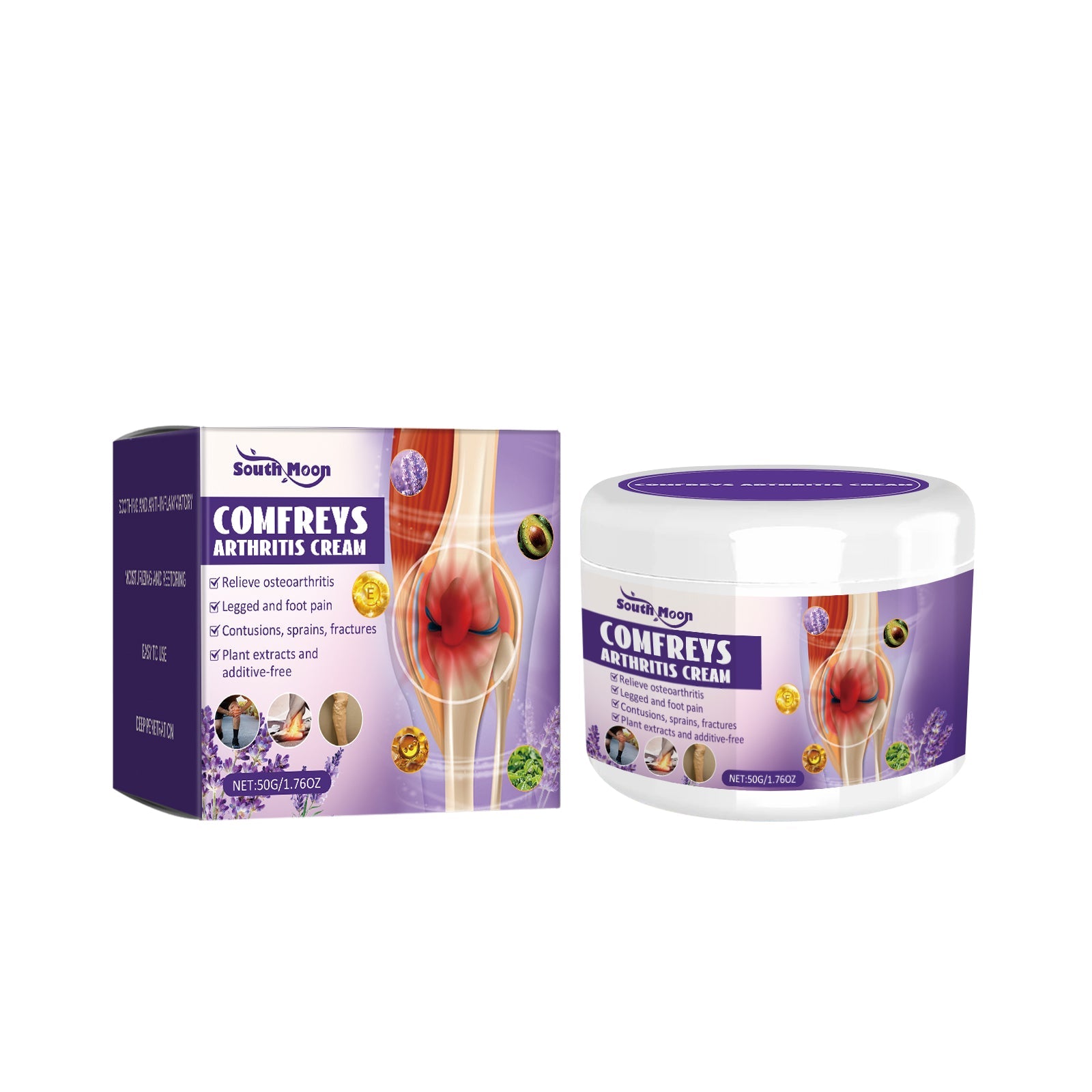 Comfrey Body Care Cream, Joint Pain Relief, Muscle Soreness, Flexibility ,50g