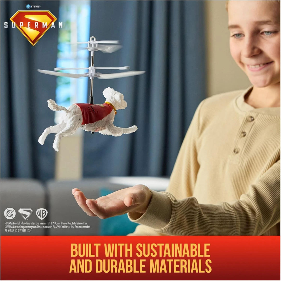DC Superman Up In The Sky! Flying Krypto Toy, 7.5"