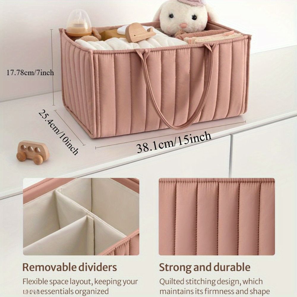 Baby Diaper Caddy Organizer Stylish Storage Basket for Newborn Essentials