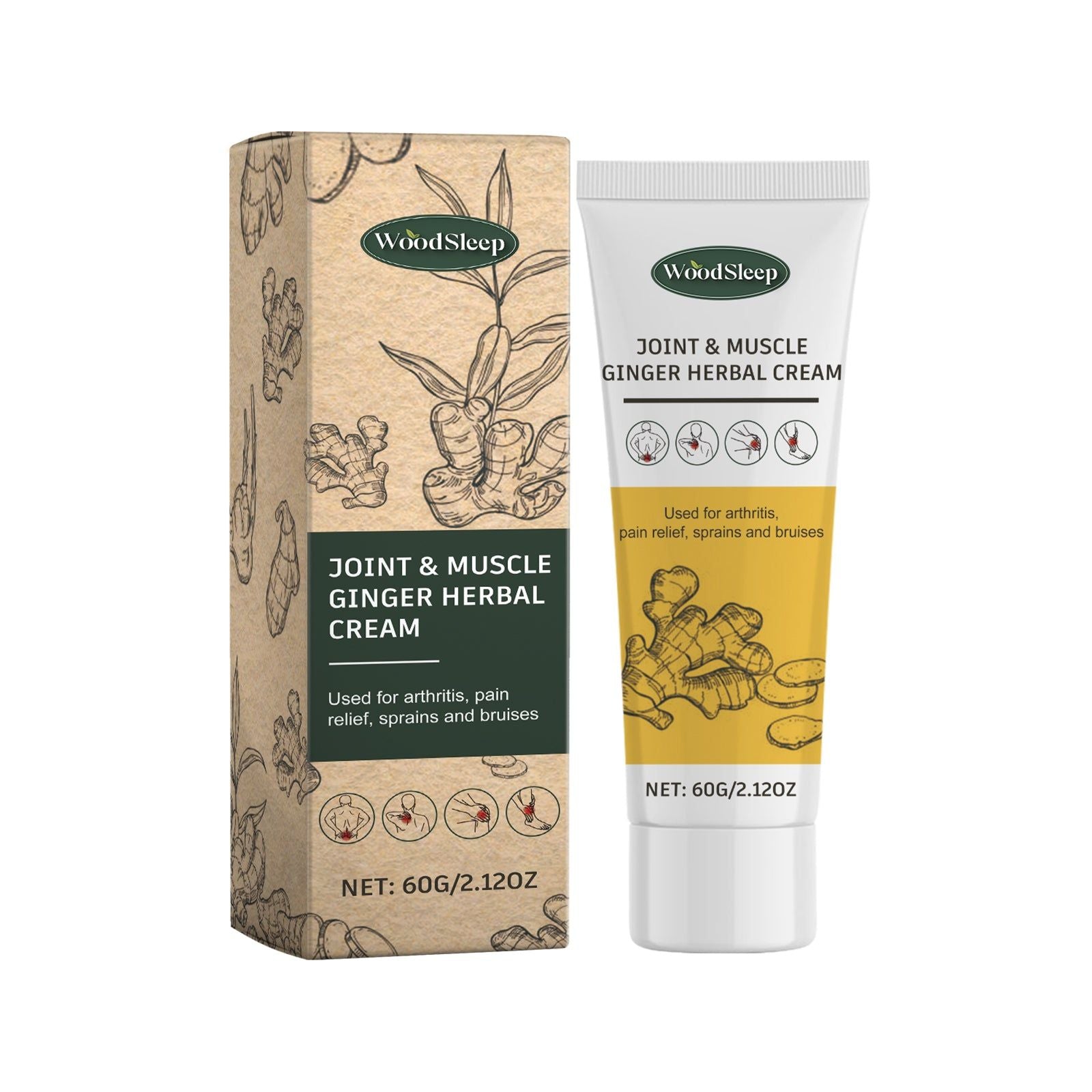 Relieve Sore Joints and Muscle Tension with Gingergrass Body Care Cream ,60g