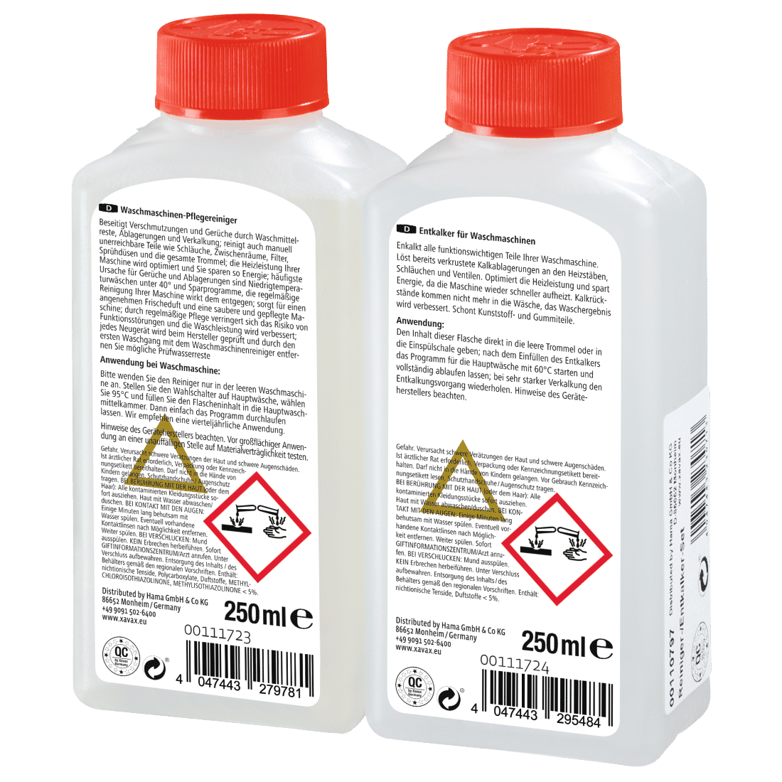 XAVAX 110797 Washing machine care set, descaler + cleaner