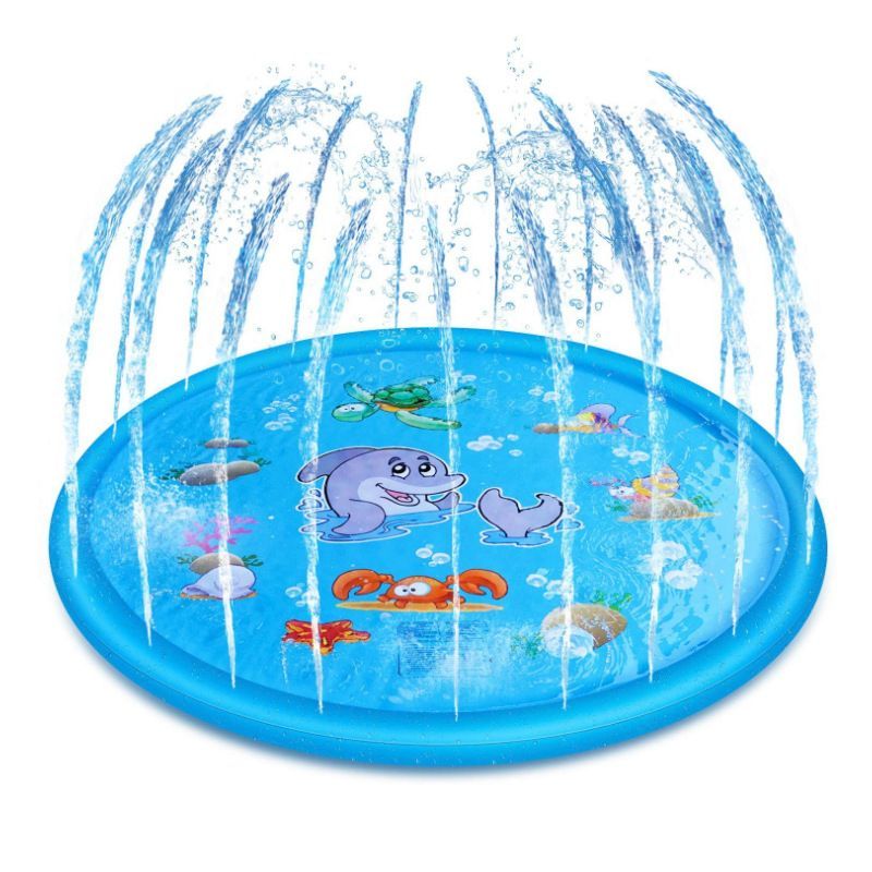 68 inch Kids Sprinkler Pad Splash Play Mat Toddler Water Toys for 3 4 5 6 Years Old