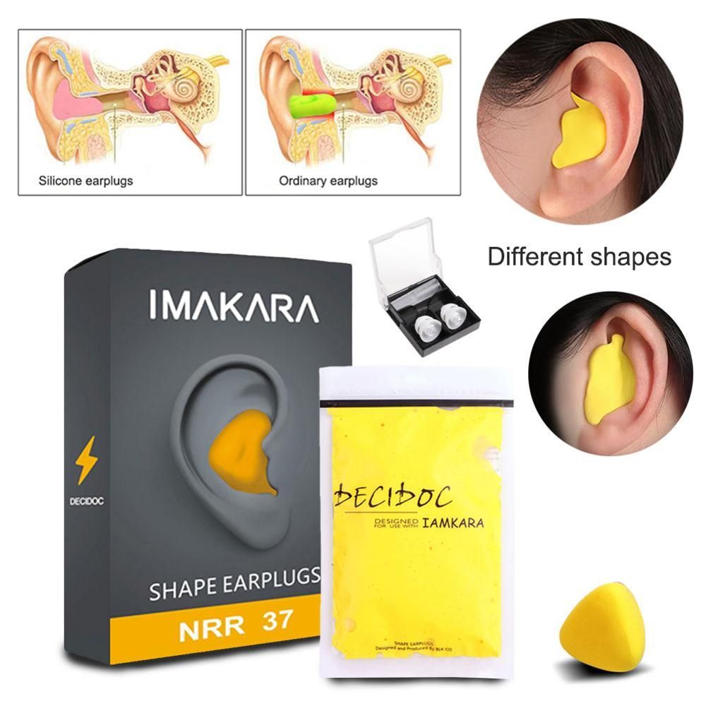60Pcs Set Shaped Earplug Moldable Anti-Noise Soft Earbud Sleeping Protection