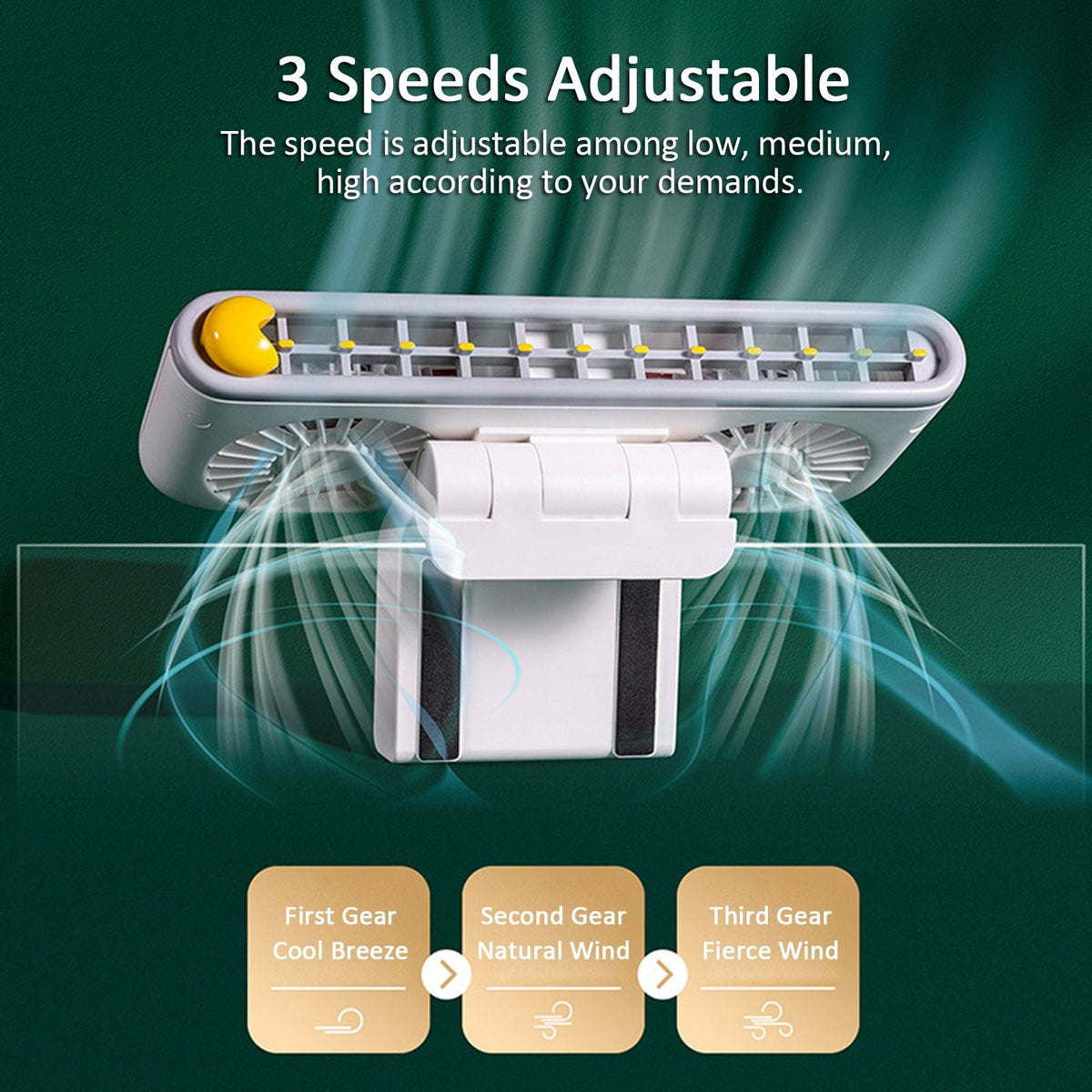 Laptop Screen Hanging Fan Stand USB Rechargeable Cooler Fan For Office Home