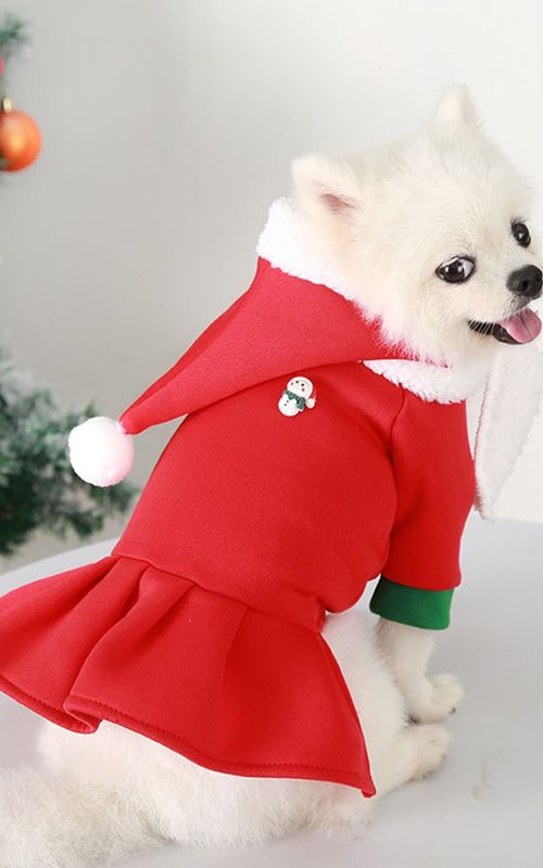 2pcs Pet Clothes Hat Kit Christmas Dogs Snowman Cosplay Dress Pets Costume