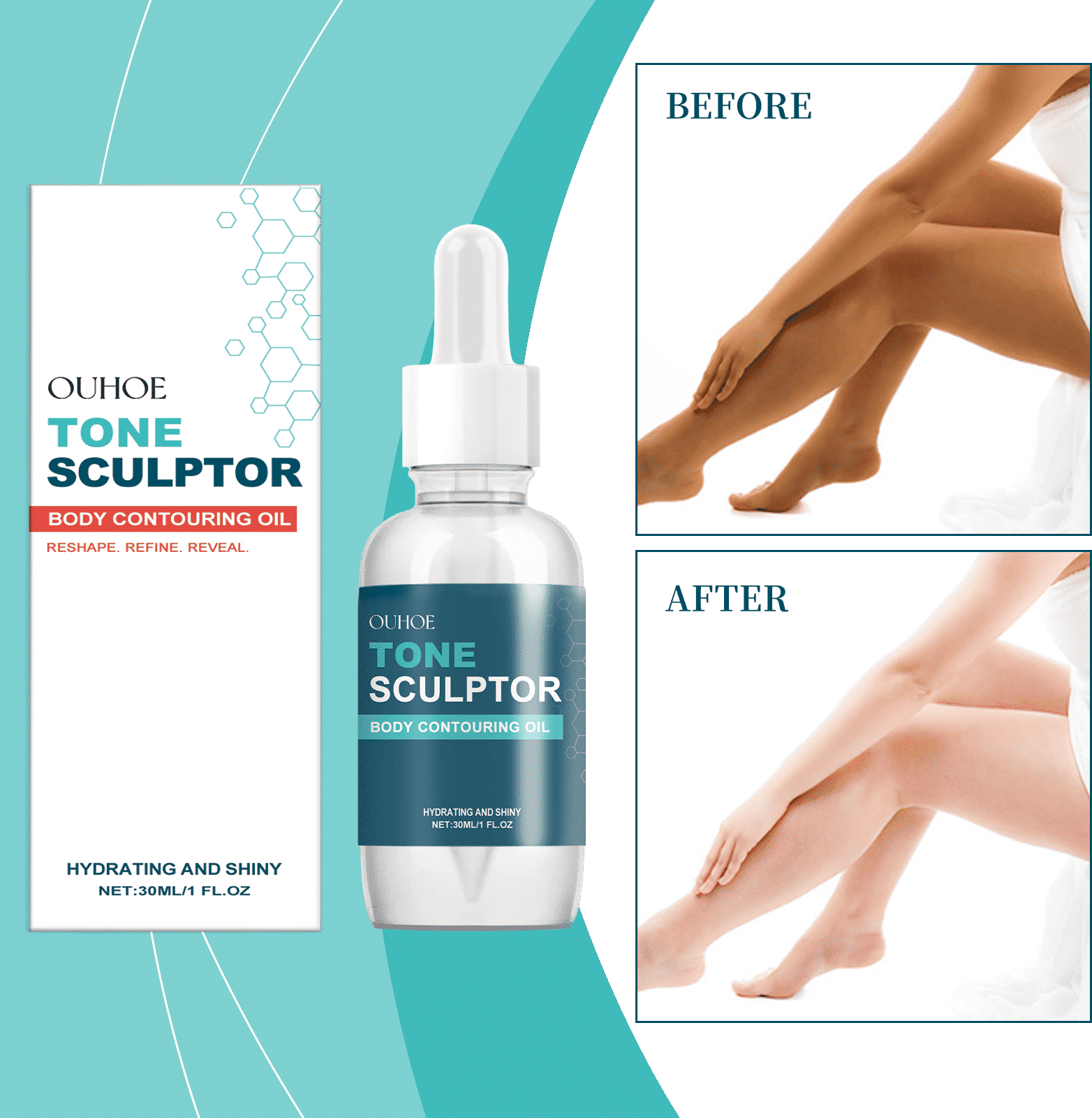Body Care Oil, Deep Moisturizer for Soft, Smooth Skin, Hydrating, Natural Glow ,30ml