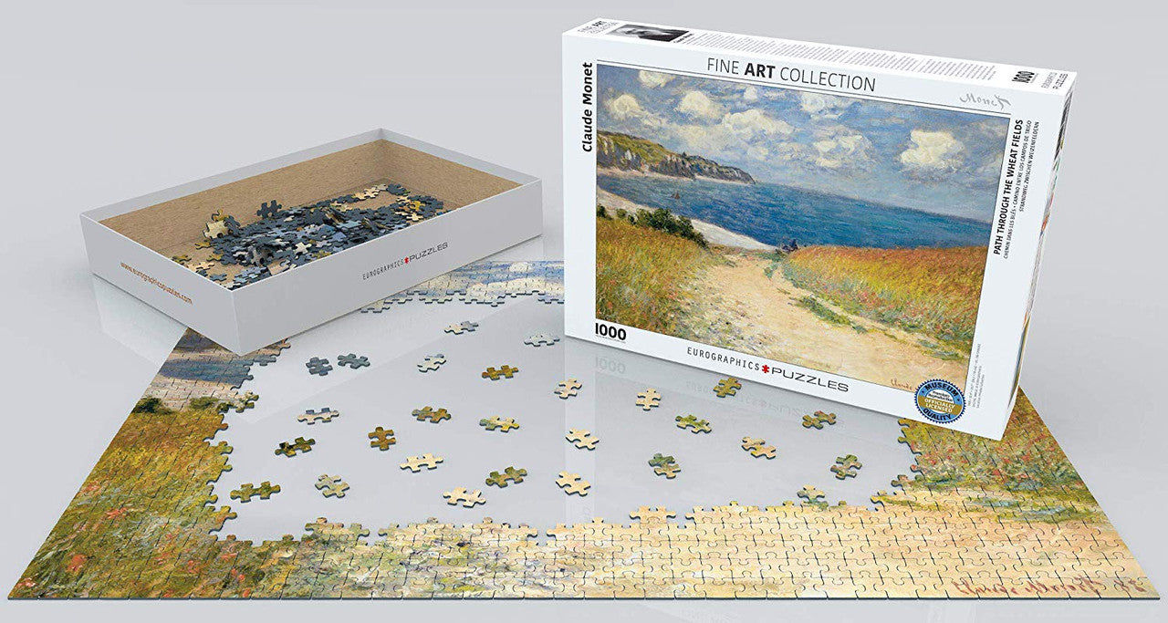 Path Through The Wheat Fields By Claude Monet 1000 Pieces Puzzle
