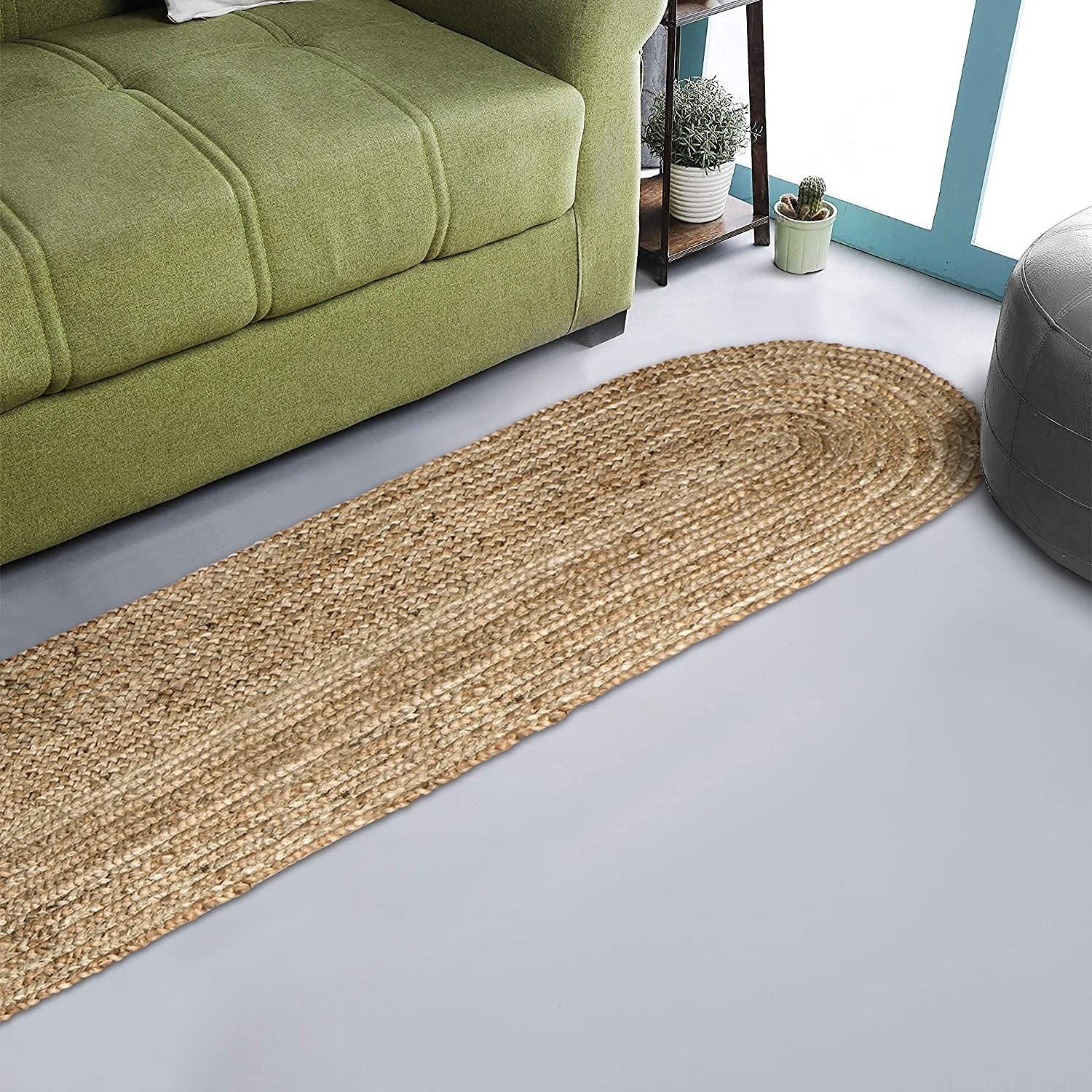 AIESY® Handwoven Jute Braided Carpet for Room