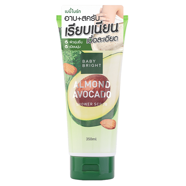 مقشر الاستحمام باللوز والأفوكادو 350 مل بيبي برايت (ب)