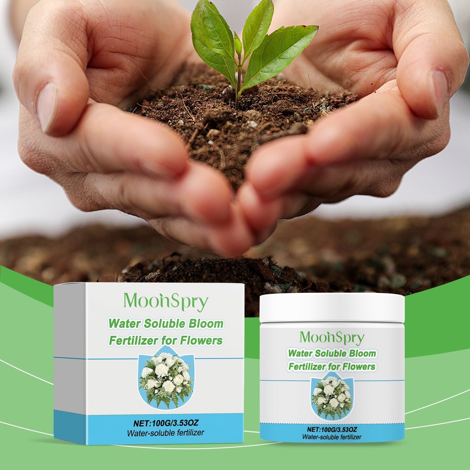 Boost Plant Nutrition, Water-Soluble Flower Fertilizer for Lush Growth and Bloom ,100g