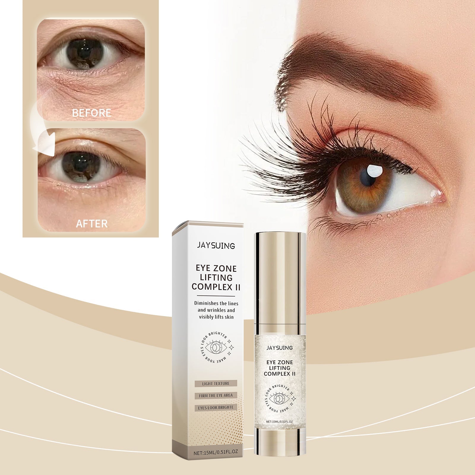 Revitalize Your Look with Eye Serum, Brightening, Anti-Aging, Hydrating, Fine Line Filler ,15ml