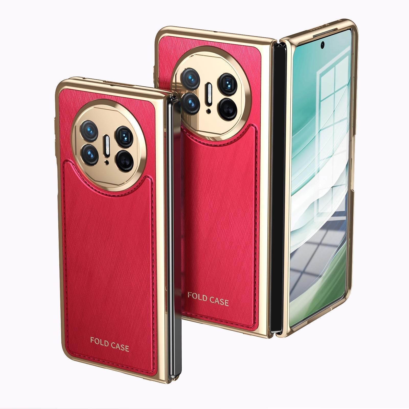 Plating Silver Brocade Case For Huawei Mate X5