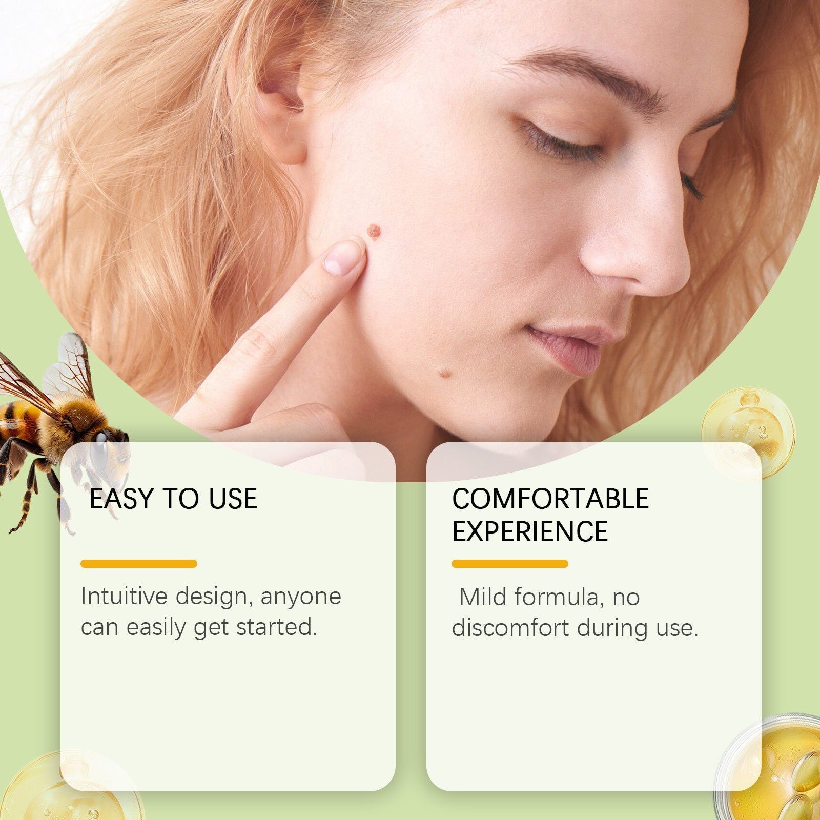 Bee Venom Skin Care Cream, Nourish & Remove Skin Tags, Gentle Face & Body Treatment ,60g