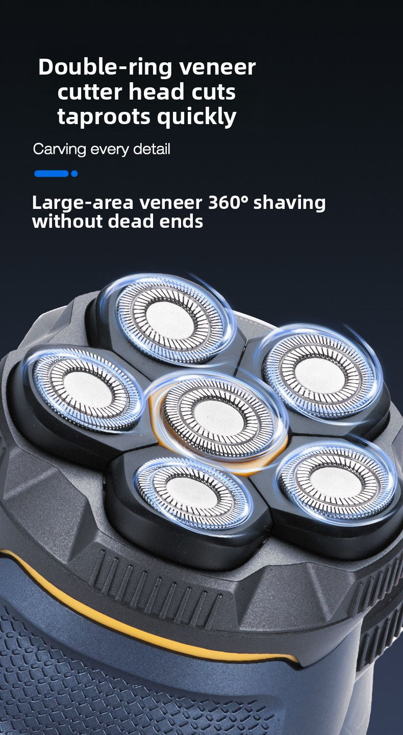 5-Head Waterproof Electric Shaver with USB Charging