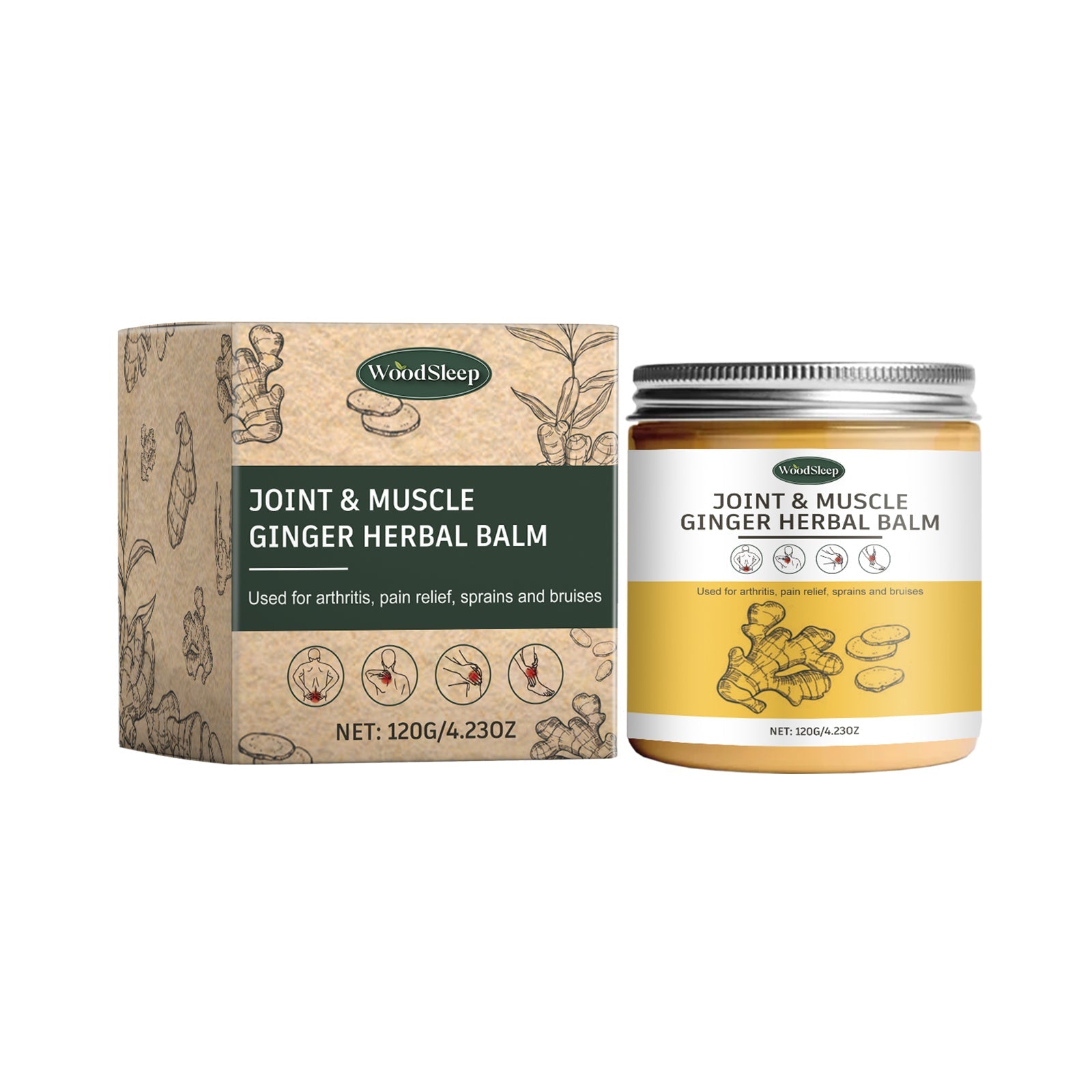 Ginger Joint Care Cream Relieves Soreness, Muscle Pain, Arthritis, Natural Healing ,120g