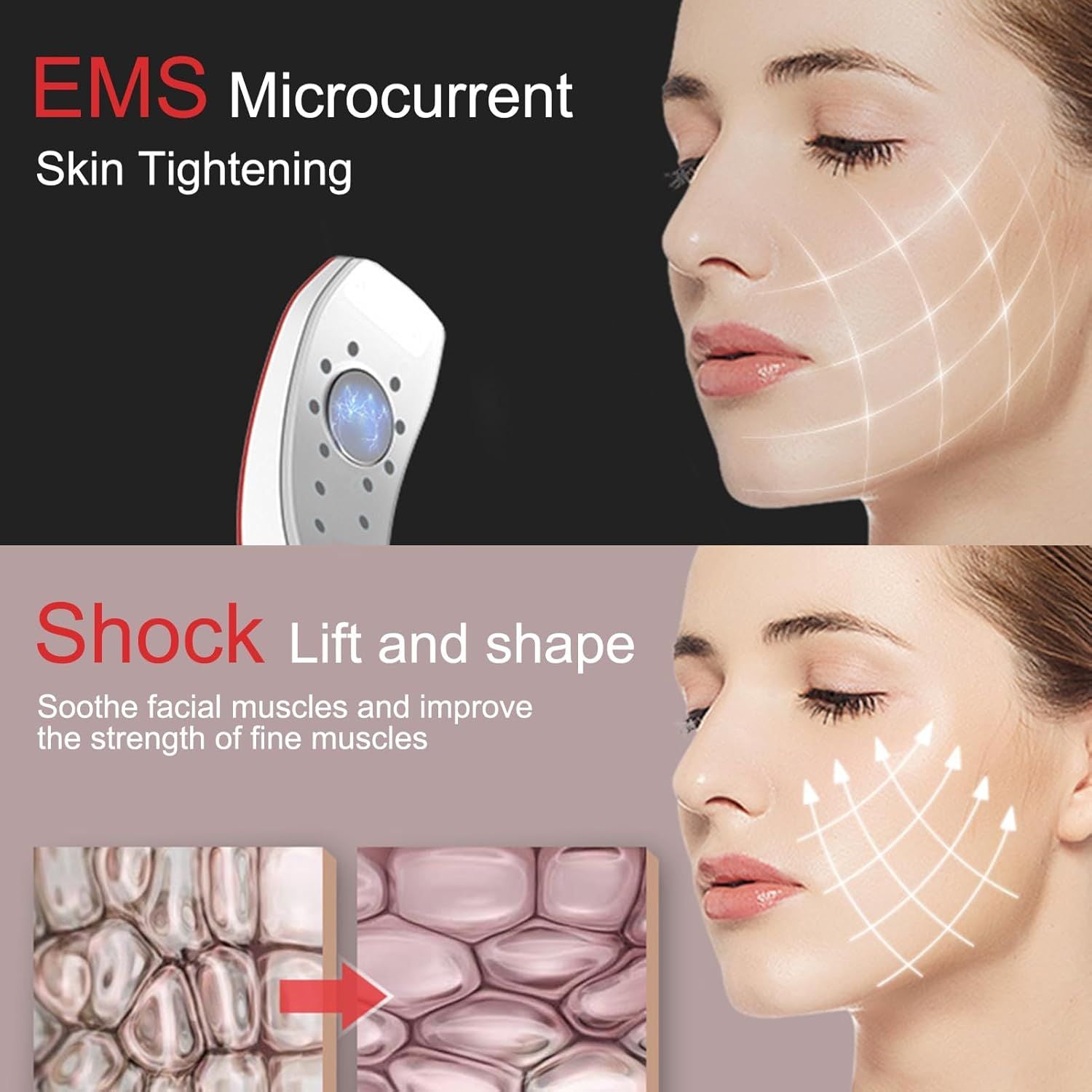 Electric V Face Shaping Massager Intelligent Face Lifting Belt Machine EMS Facelifting Device