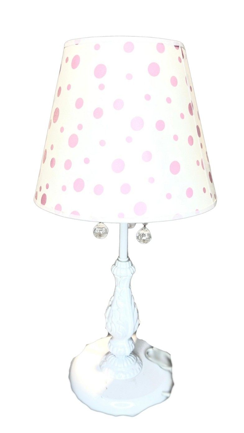 Pink Polka Dot Kids Table Lamp #AYD-002