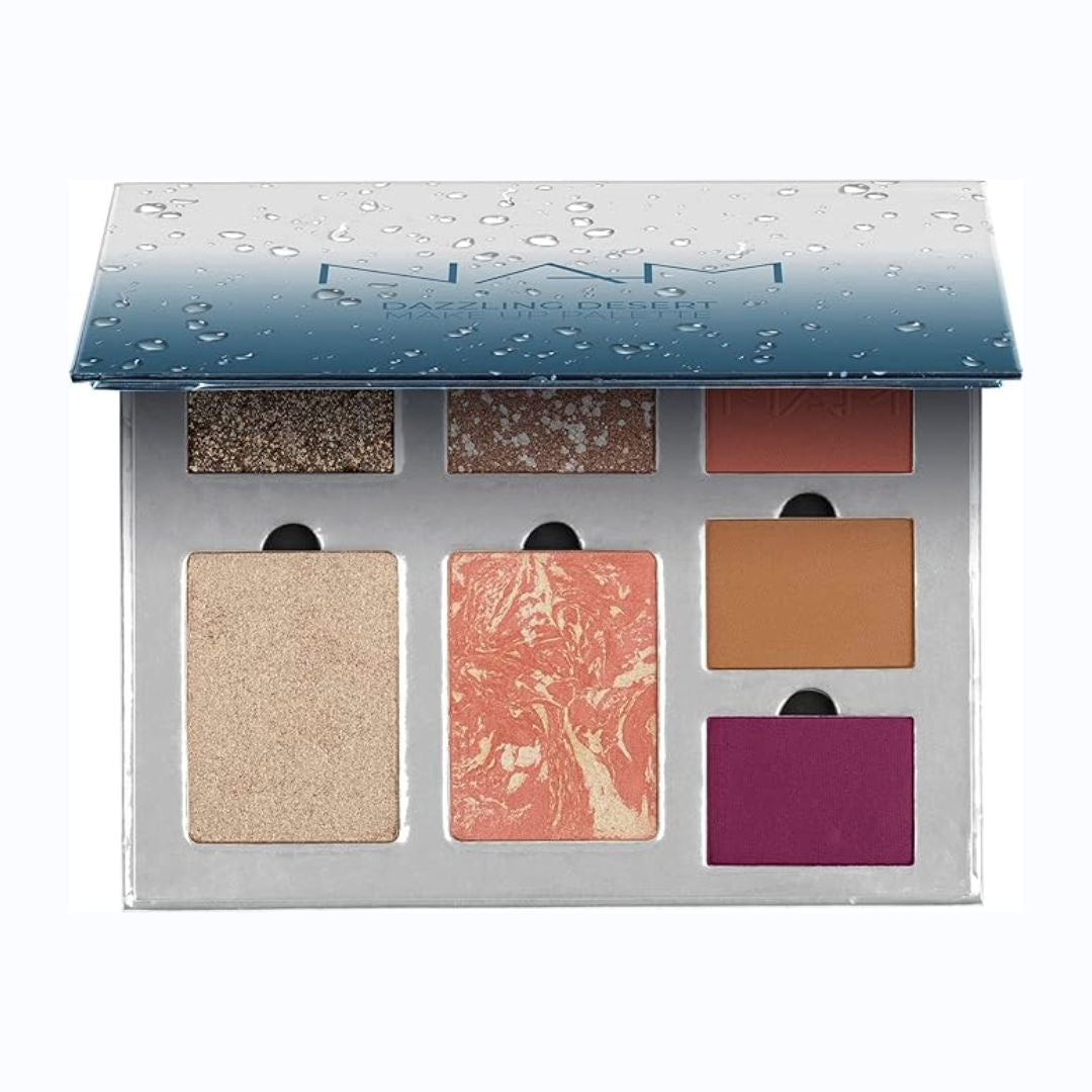 NAM Makeup Eyeshadow Palette with Blush and Highlighter, 17.5gm