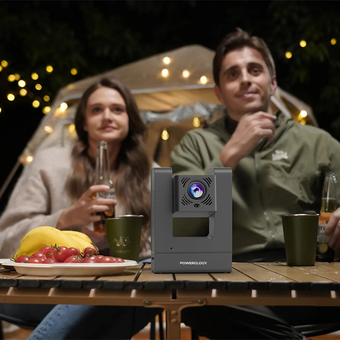 Powerology VisionArc Portable Smart Projector, Gray