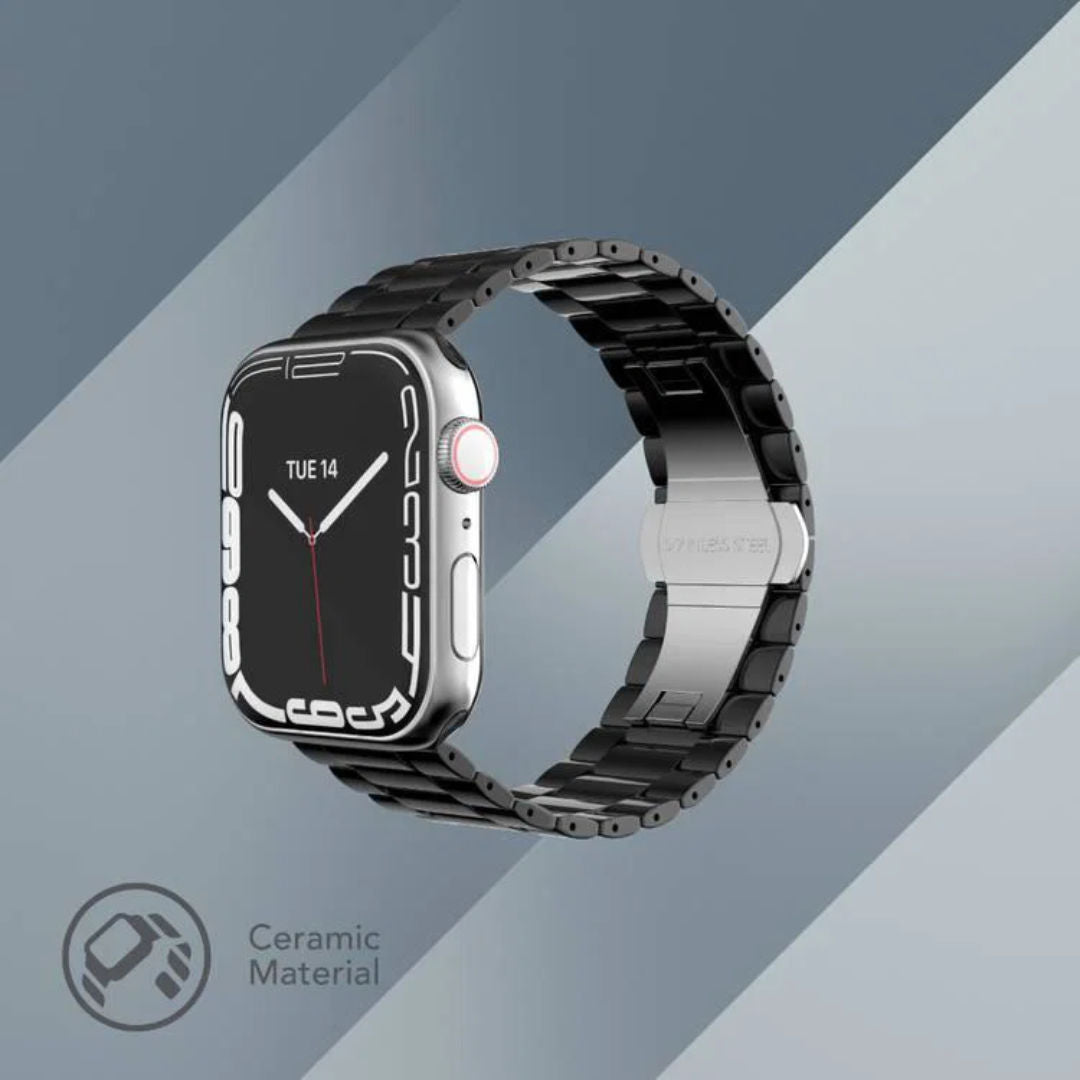 Levelo Nocturne Three Strain Ceramic Watch Strap, 42/44/45mm
