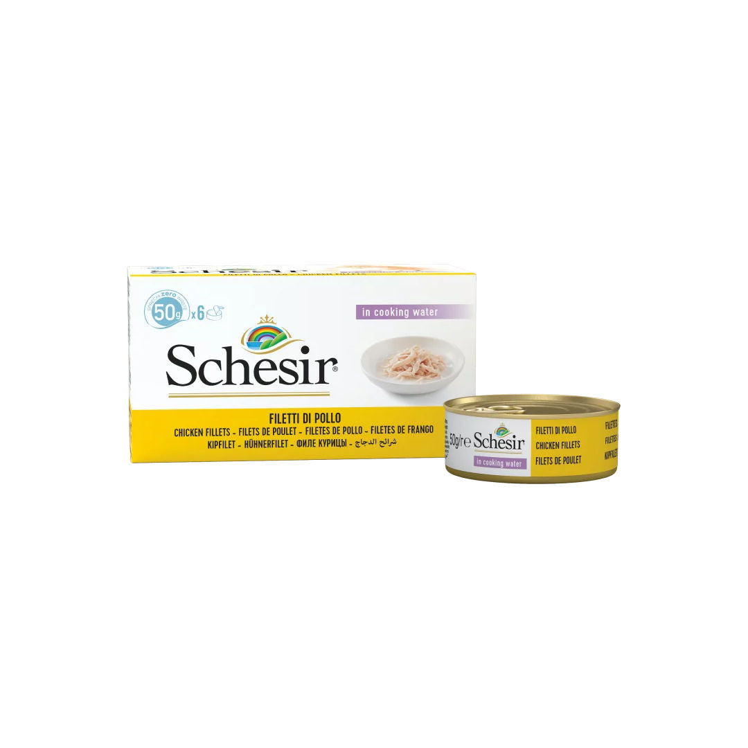 Schesir Canned Wet Food for Cat, Multipack, 6x50g