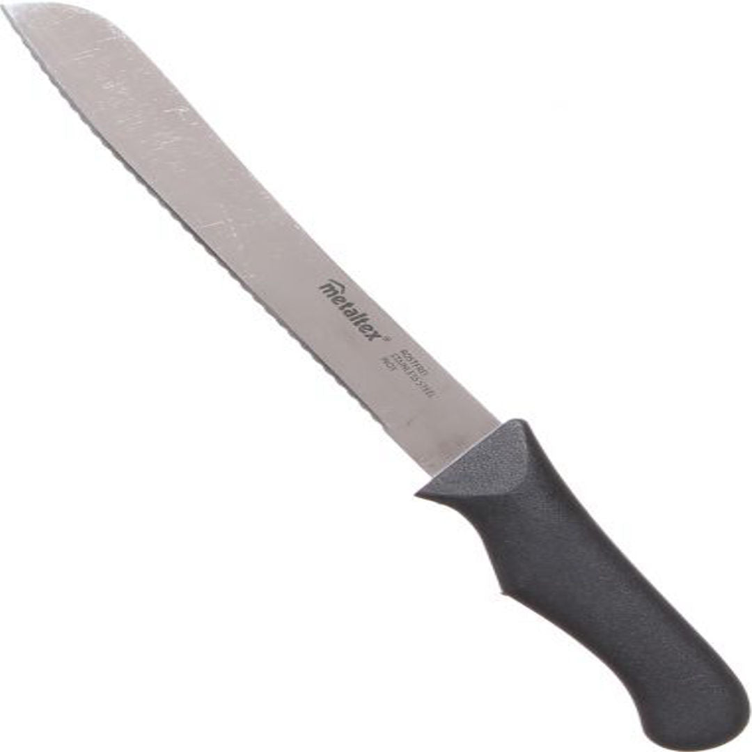 Metaltex Bread Knife, Hardened Stainless Steel Blade with Black PP Handle, 31cm