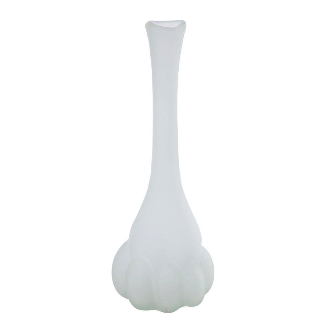Decorative Vase Blow Up Glossy White Finish, 43cm