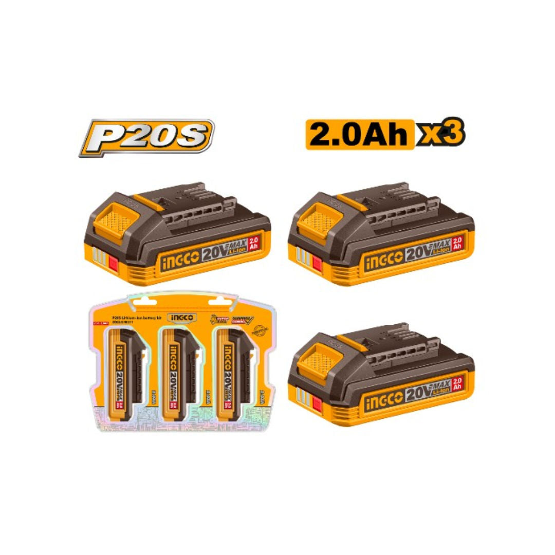 INGCO P20S Lithium-Ion Battery Kit, 20V