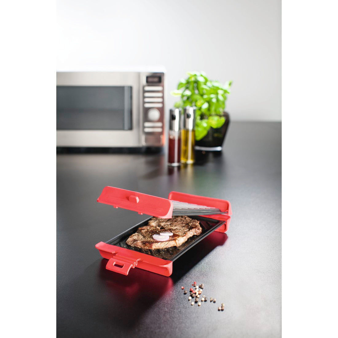 XAVAX 111494 Grill Plate for Microwave, up to 900W, 29.5 x 15.1 x 5.8 cm, 2 pcs