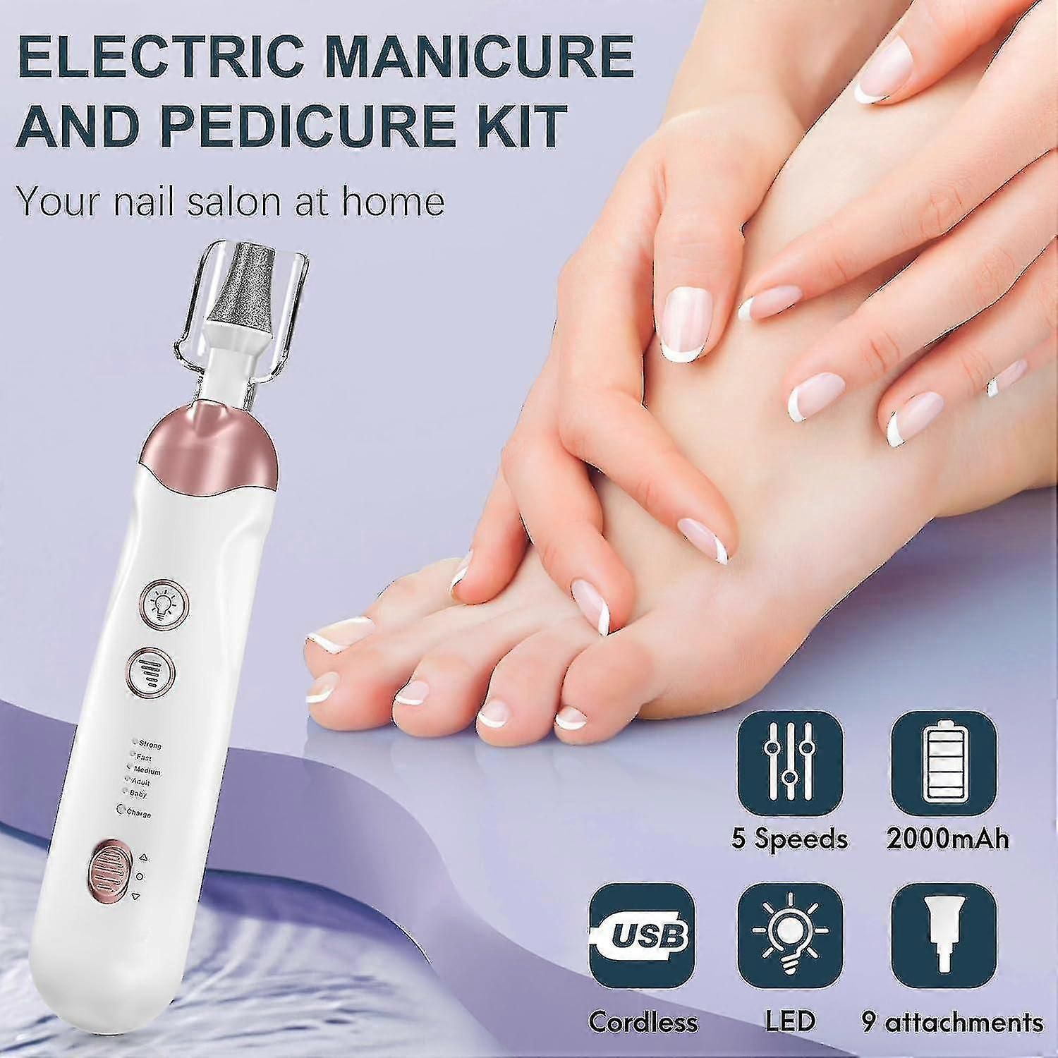 Electric Nail Drill Set Professional Manicure Pedicure Kit