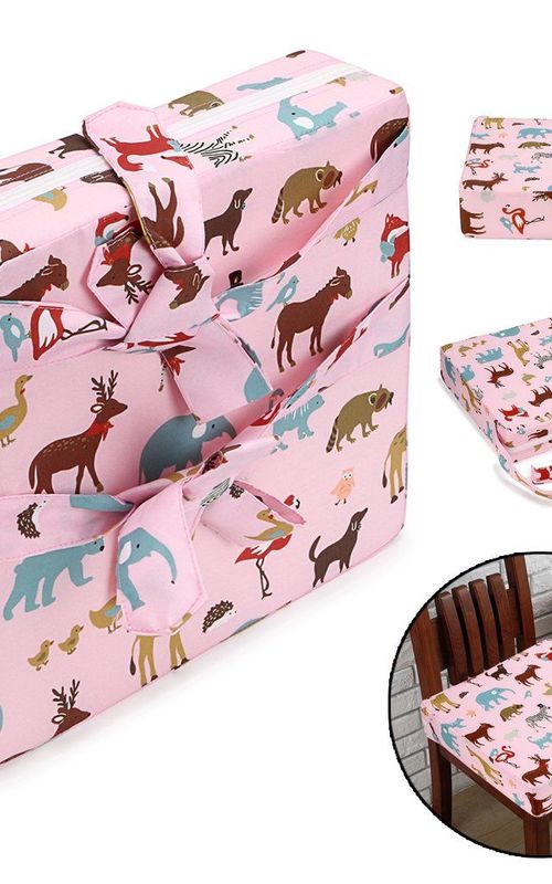 Toddler Booster Cushion Baby Chair Pad Heightening Dining Chair Cushion Cartoon Seat Mat