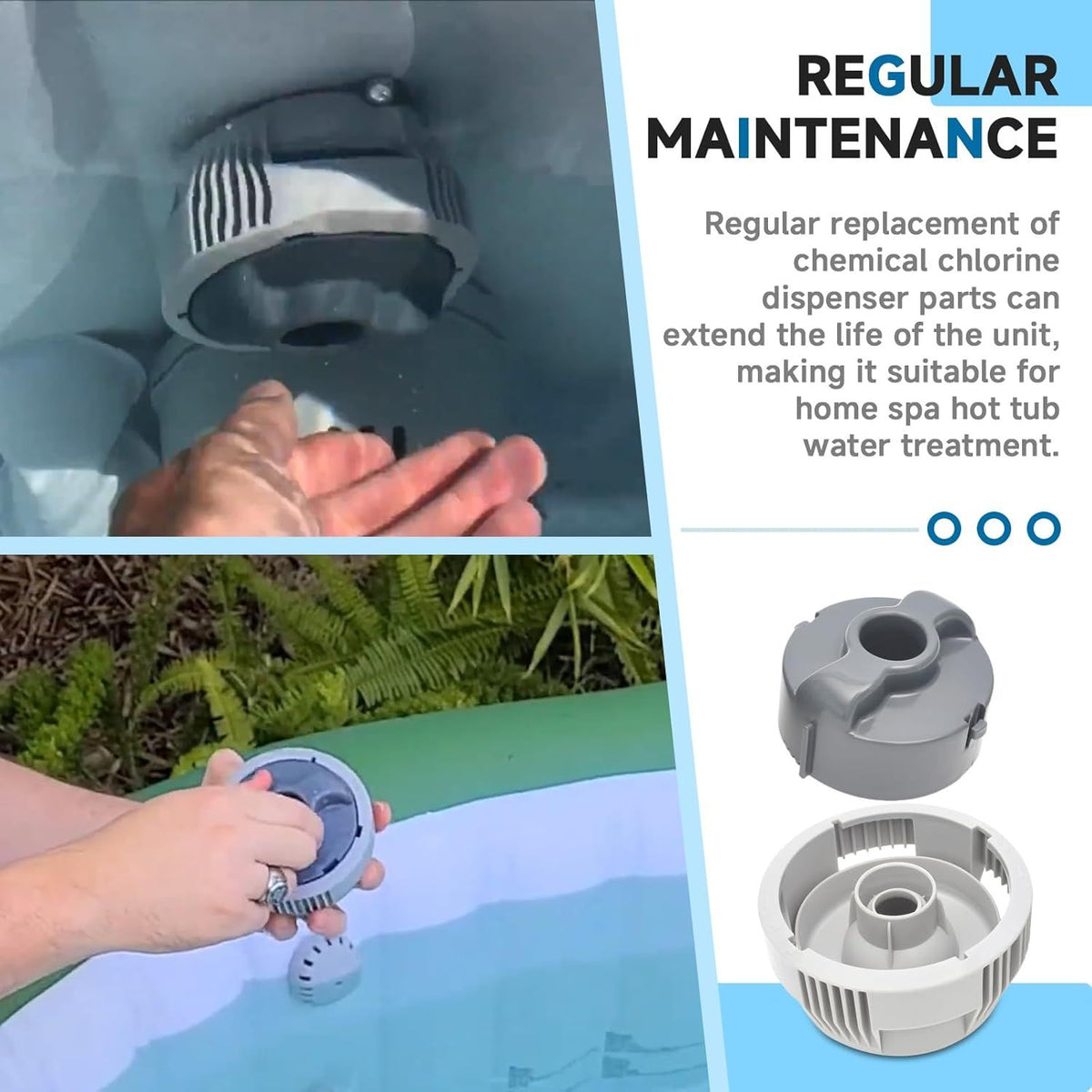 Chemical Chlorine Dispenser for Jacuzzi Spa Compatible with P05345 P03821 Spare Accessories