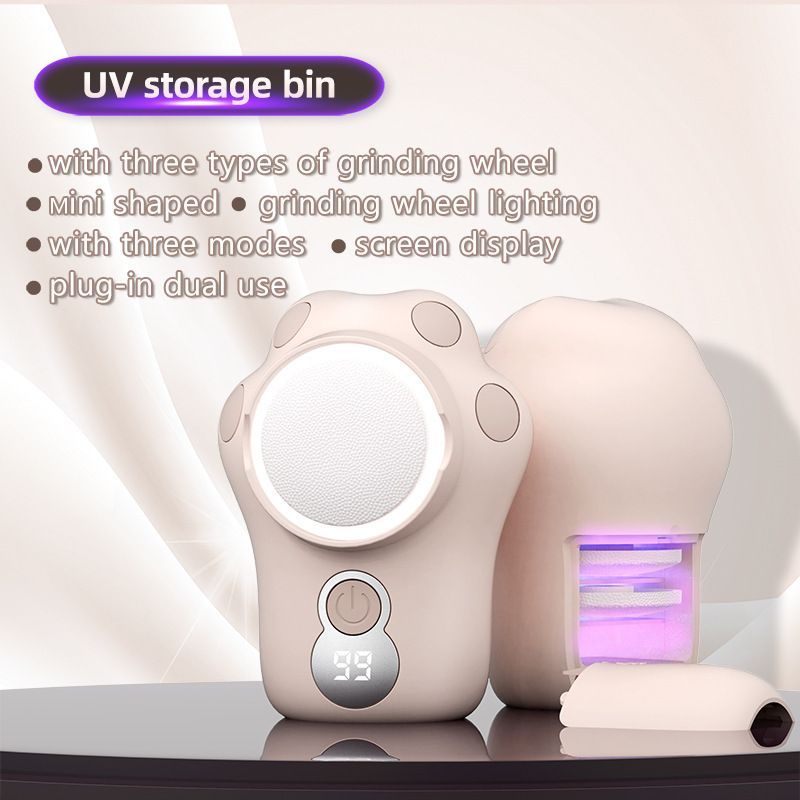 USB Rechargeable Electric Foot Callus Remover Pink