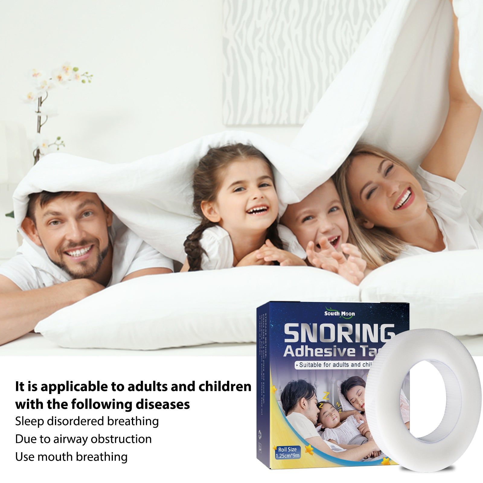 Care Tape, Snore Relief, Breathable Nasal Strips for Better Sleep ,1 pcs