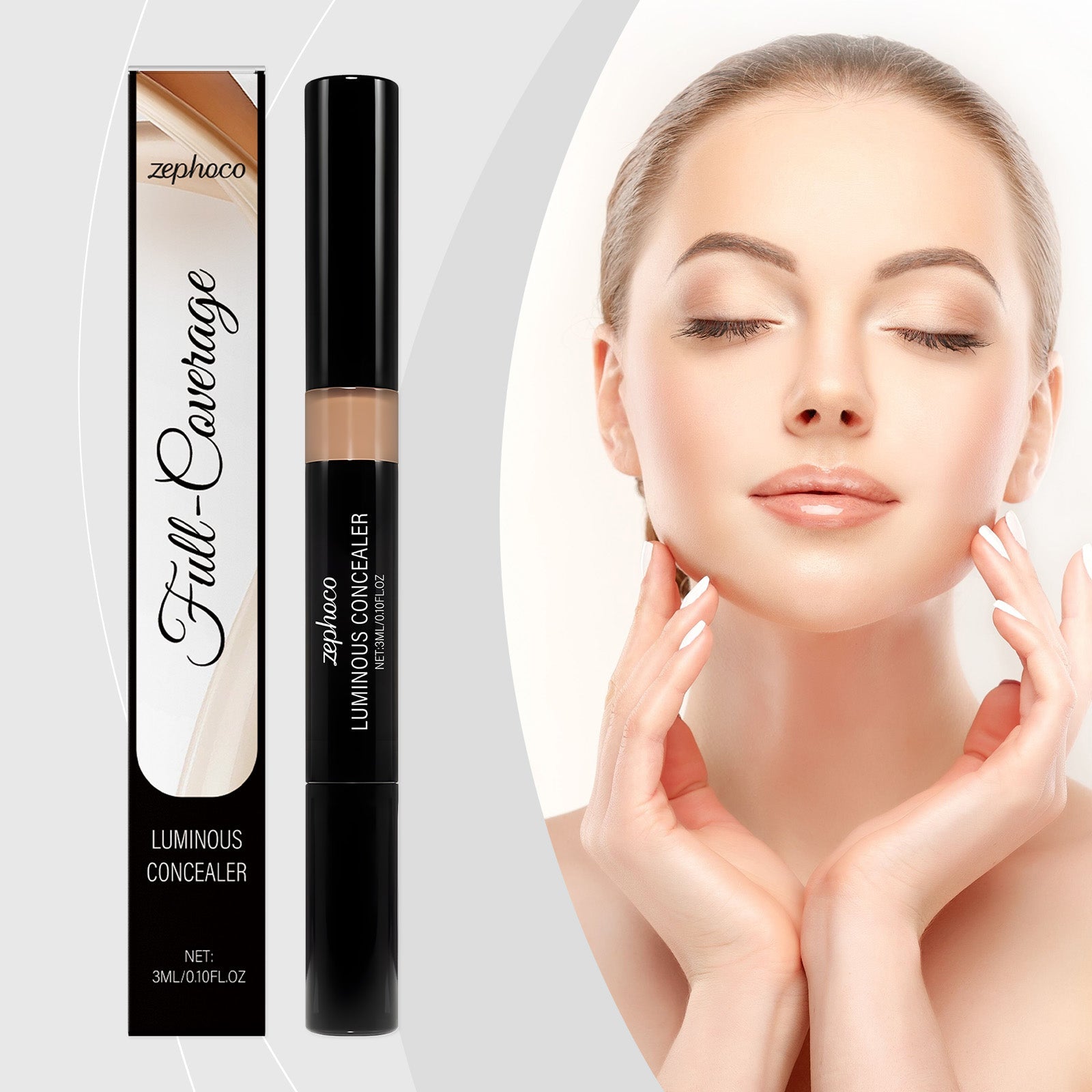 Clear Concealer, Hydrating Face Makeup, Flawless Natural Cover, Long-lasting ,3ml