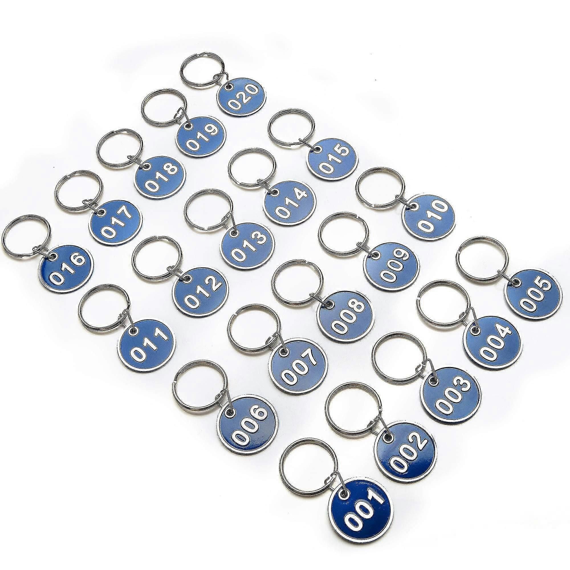 Engraved Aluminum Number Key Rings 1-100 for Locker Gym Keys