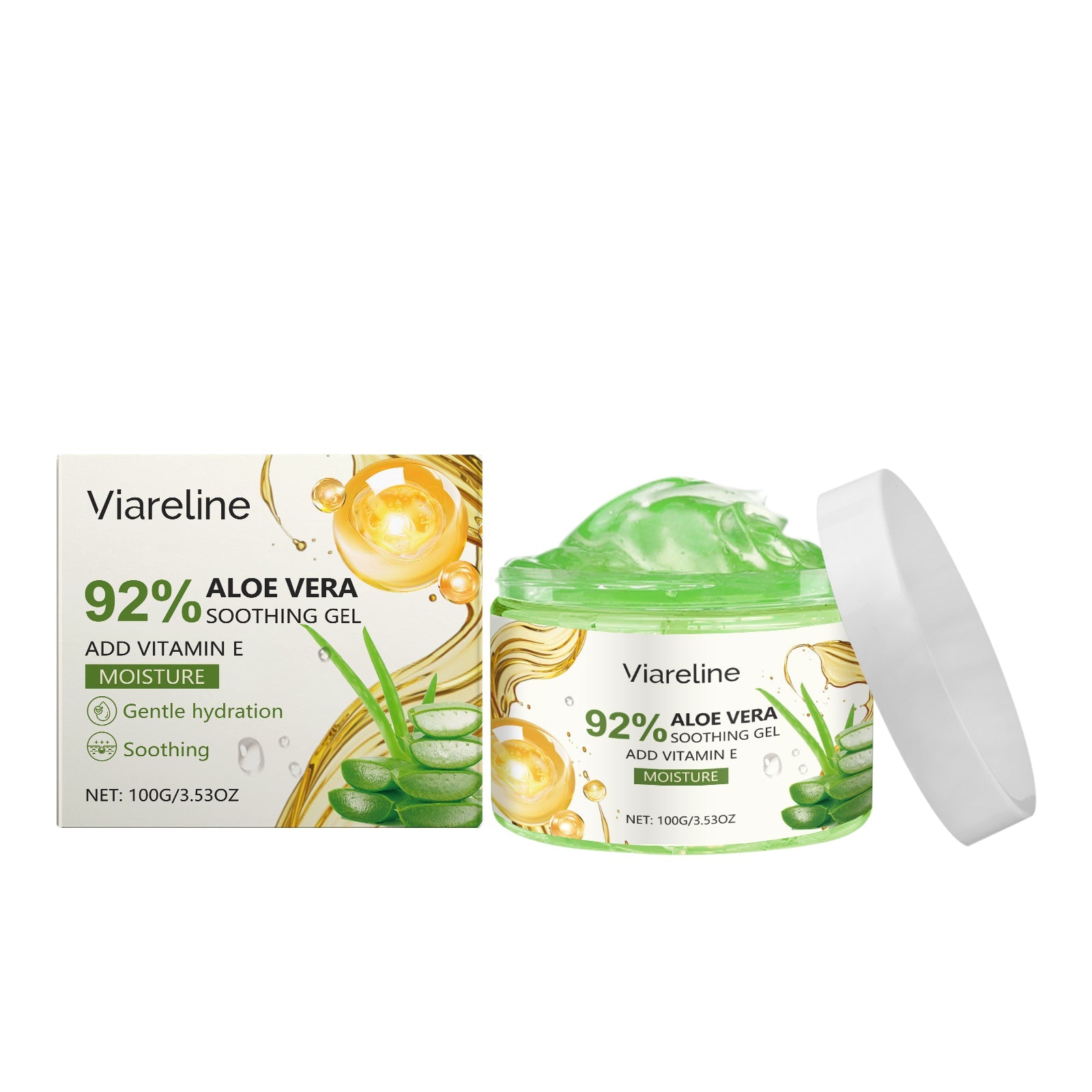 Aloe Vera Moisturizing Gel, Hydrate Skin, Soothing After Sun Care, Moisturize, Refresh, All Skin Types ,100g