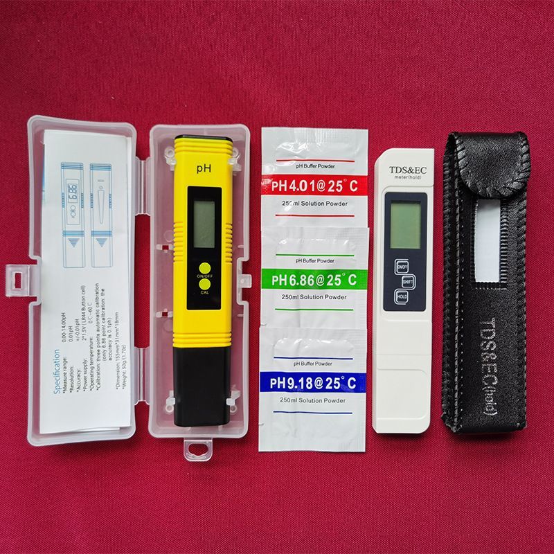 2pcs Digital PH Meter TDS EC Temperature Water Quality Test Pen 3 In 1 Set