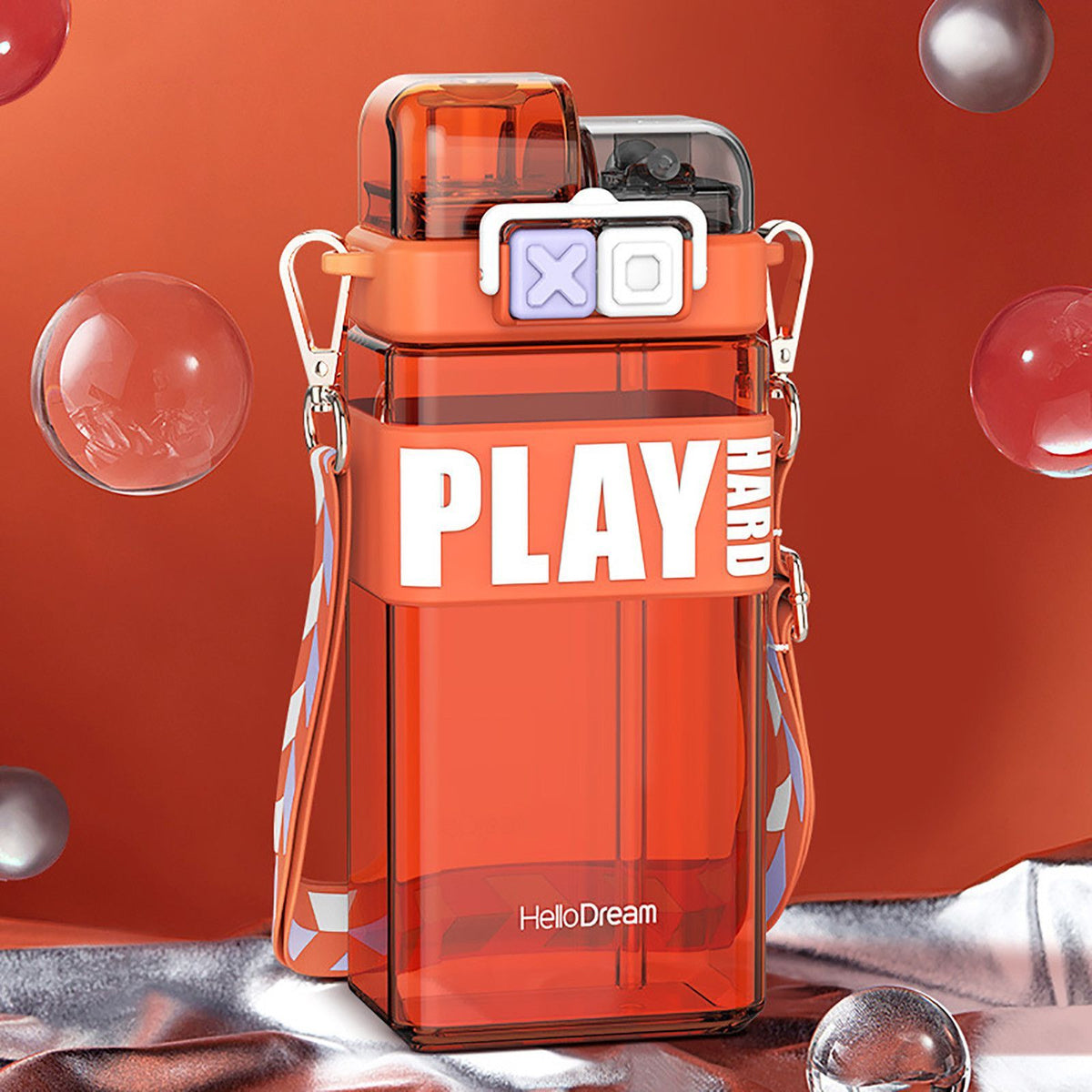 Creative Straw Water Cup Portable Sports Cup Anti Fall Double Drinking Bottle