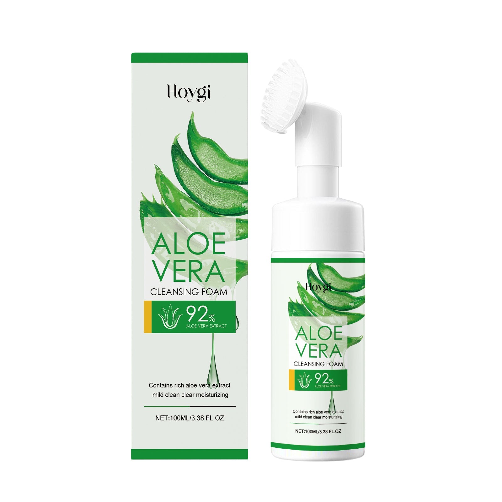 Aloe Vera Facial Cleansing Foam, Gentle Hydrating Oil Control, Brightening, Pore Purifying ,100ml