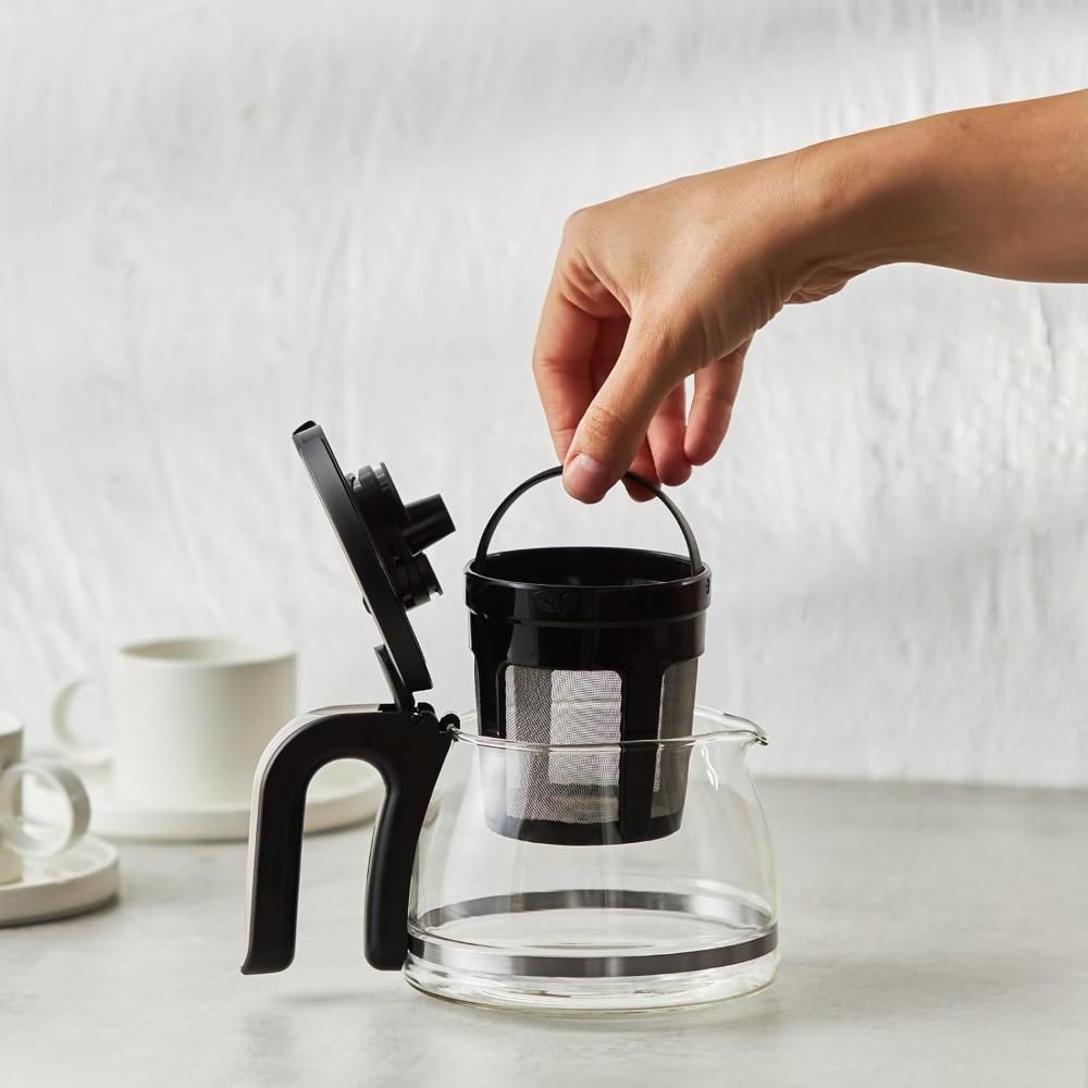 Karaca Just Coffee Aroma 2 in 1 Filter Coffee and Tea Brewing Machine Inox