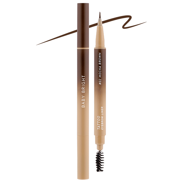 TATTOO EYEBROW LINER 0.5G BABY BRIGHT (M) #02 MOCHA BROWN