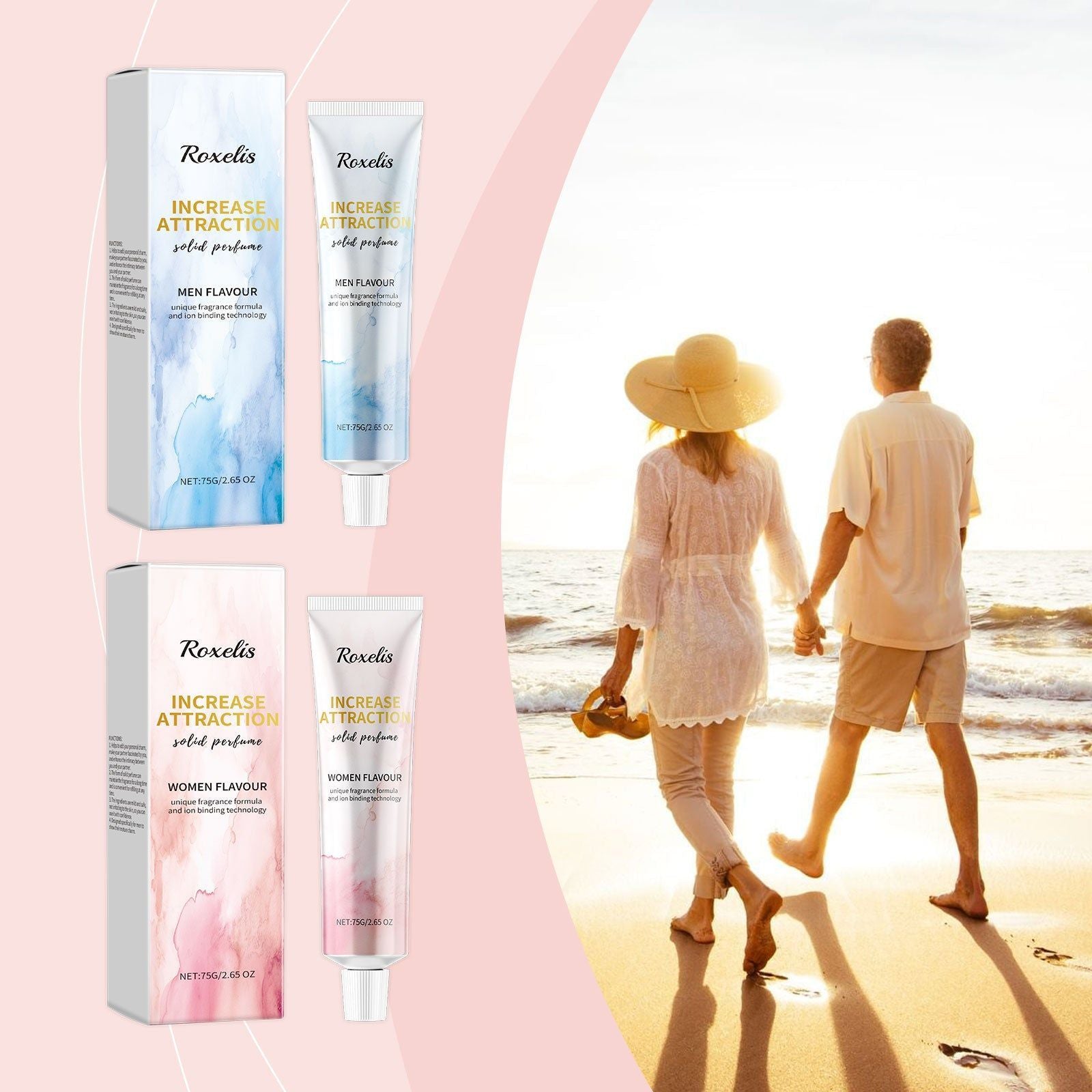 Balm Perfume Tube, Wood Citrus Scent, Elegant Fragrance, Long-lasting Freshness ,75g