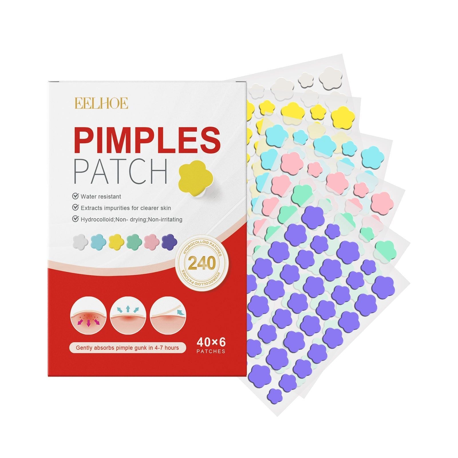 Clear Acne Patch with Salicylic Acid, Hydrates, Calms Skin, Fast Acne Relief ,240pcs