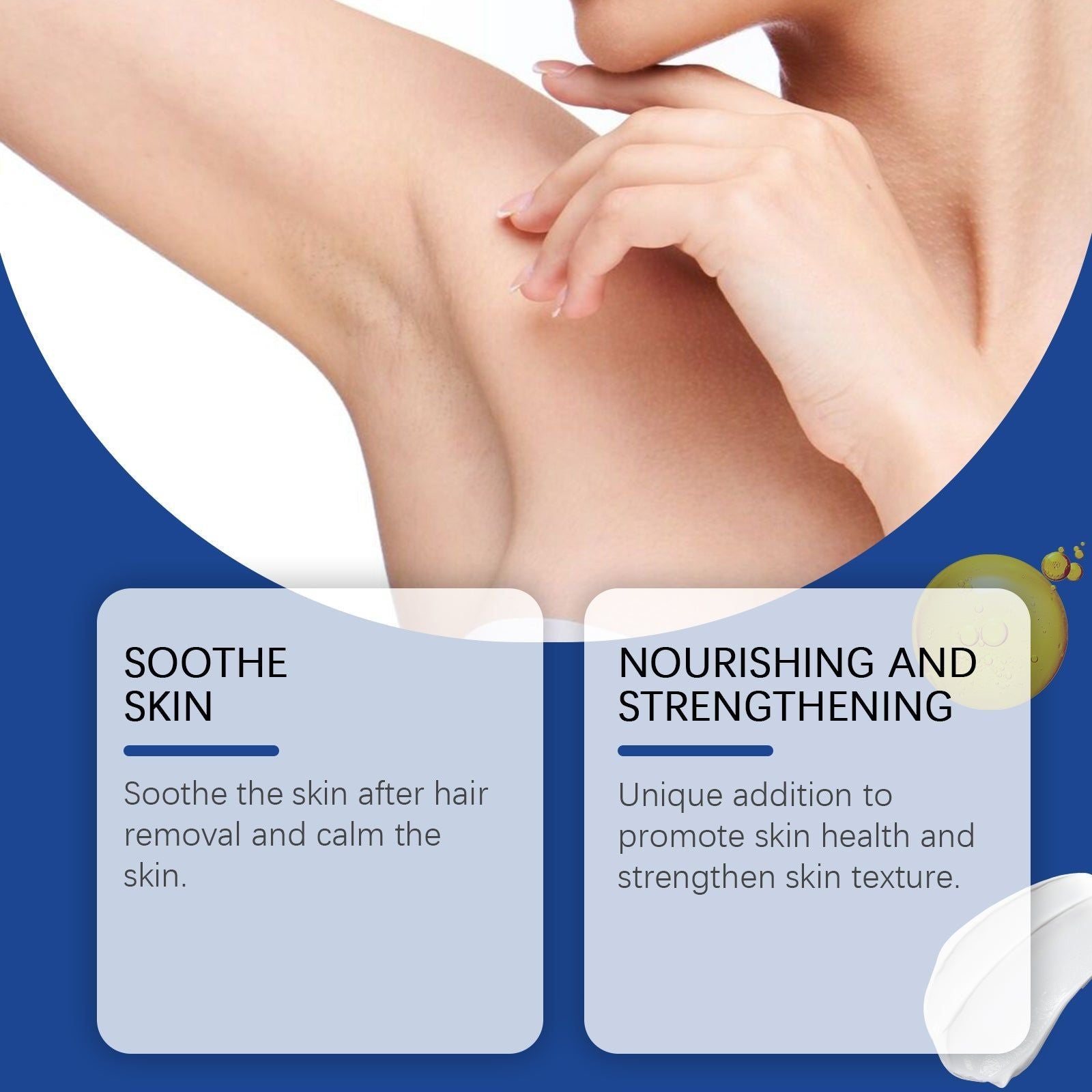 2-In-1 Hair Removal Care, Silky Smooth Skin, Gentle, Moisturizing, Fast Results ,1set