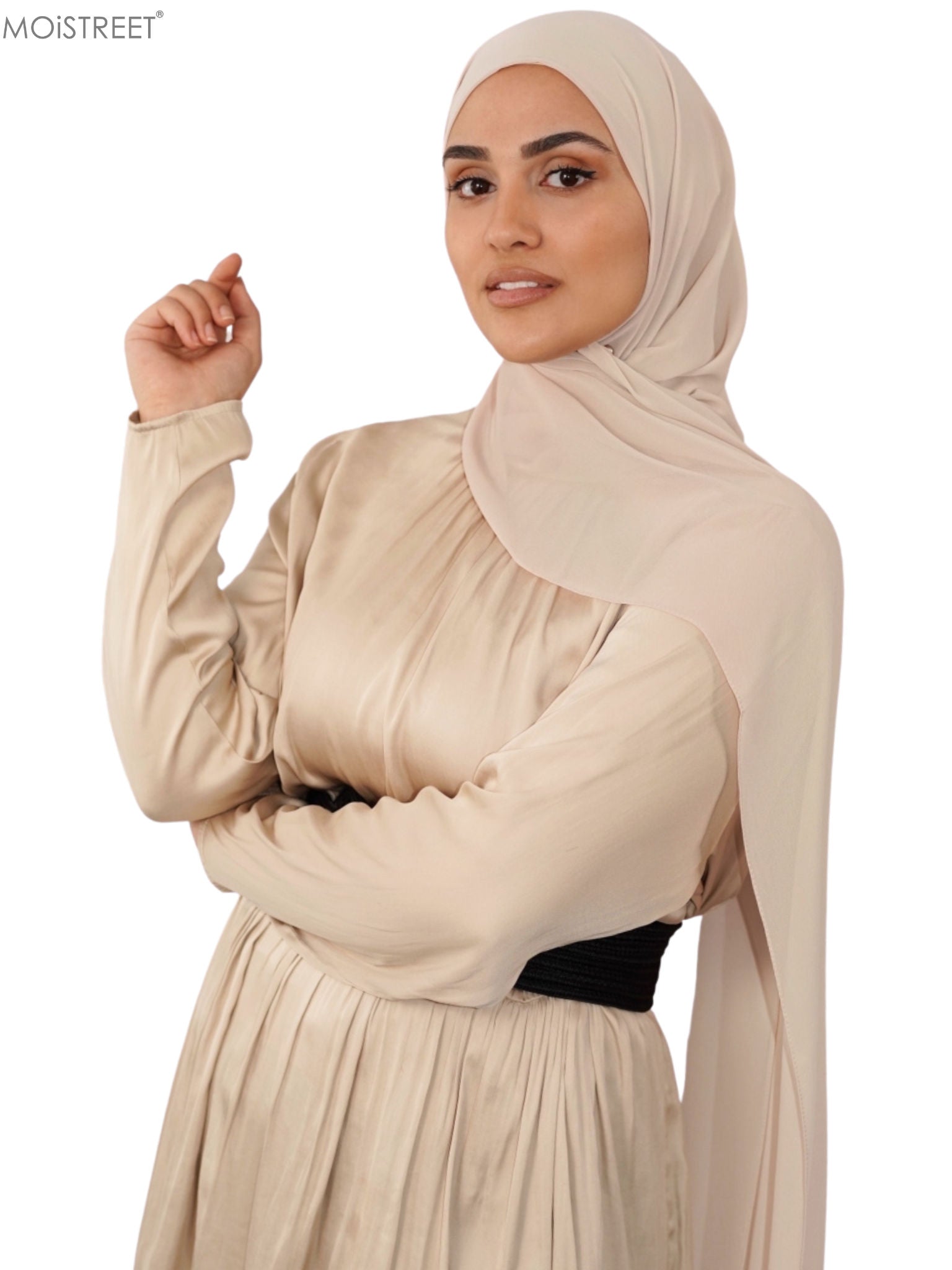 MOiSTREET Hijab Beige Chiffon