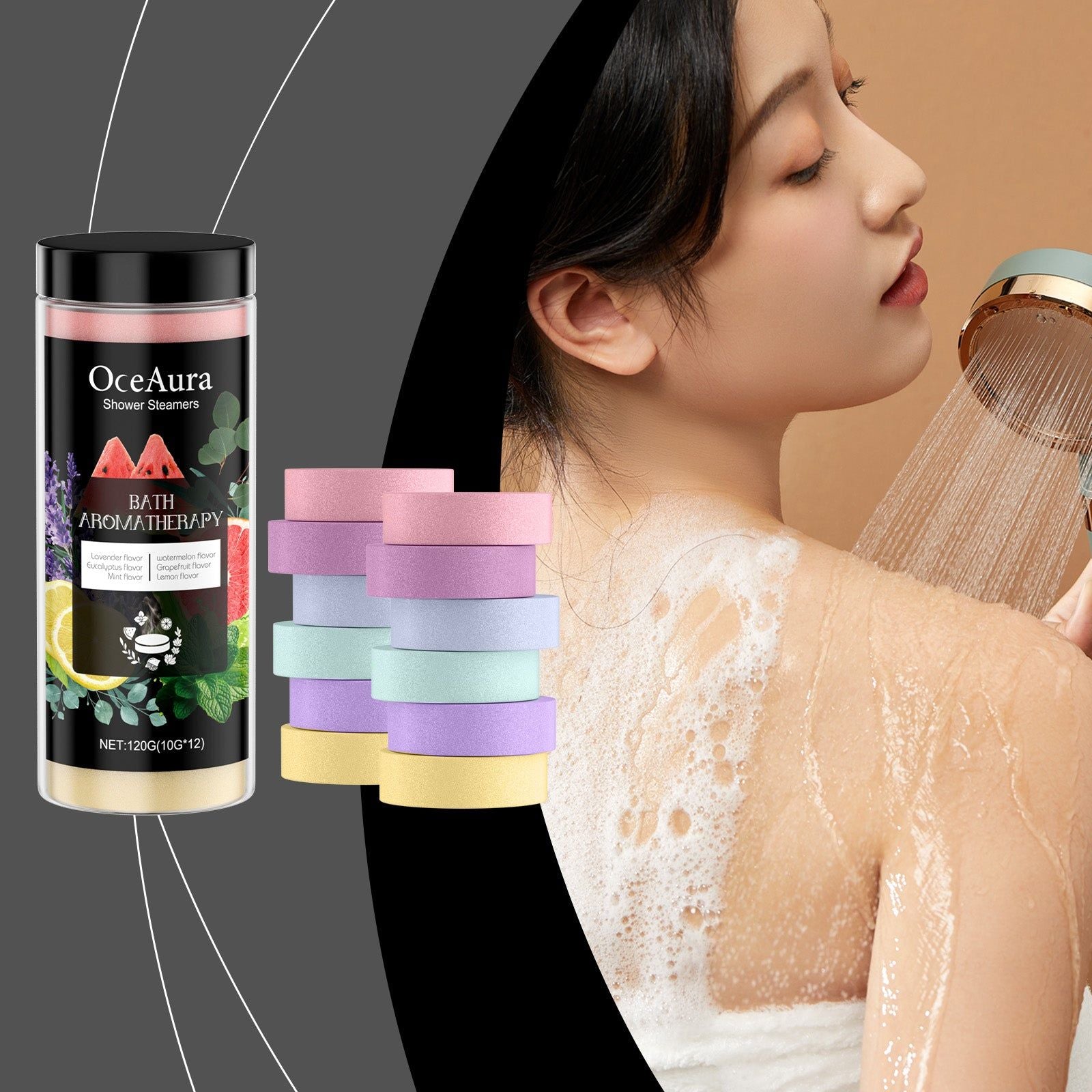 Aromatherapy Steam Shower, Body Cleansing, Relaxing Fragrance, Moisturizing Spa ,1 set